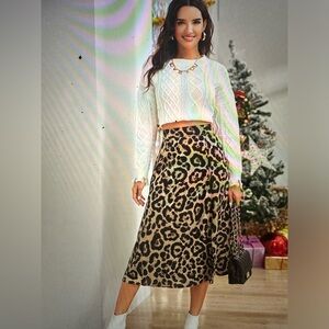 SHEIN Leopard Print Skirt (S)